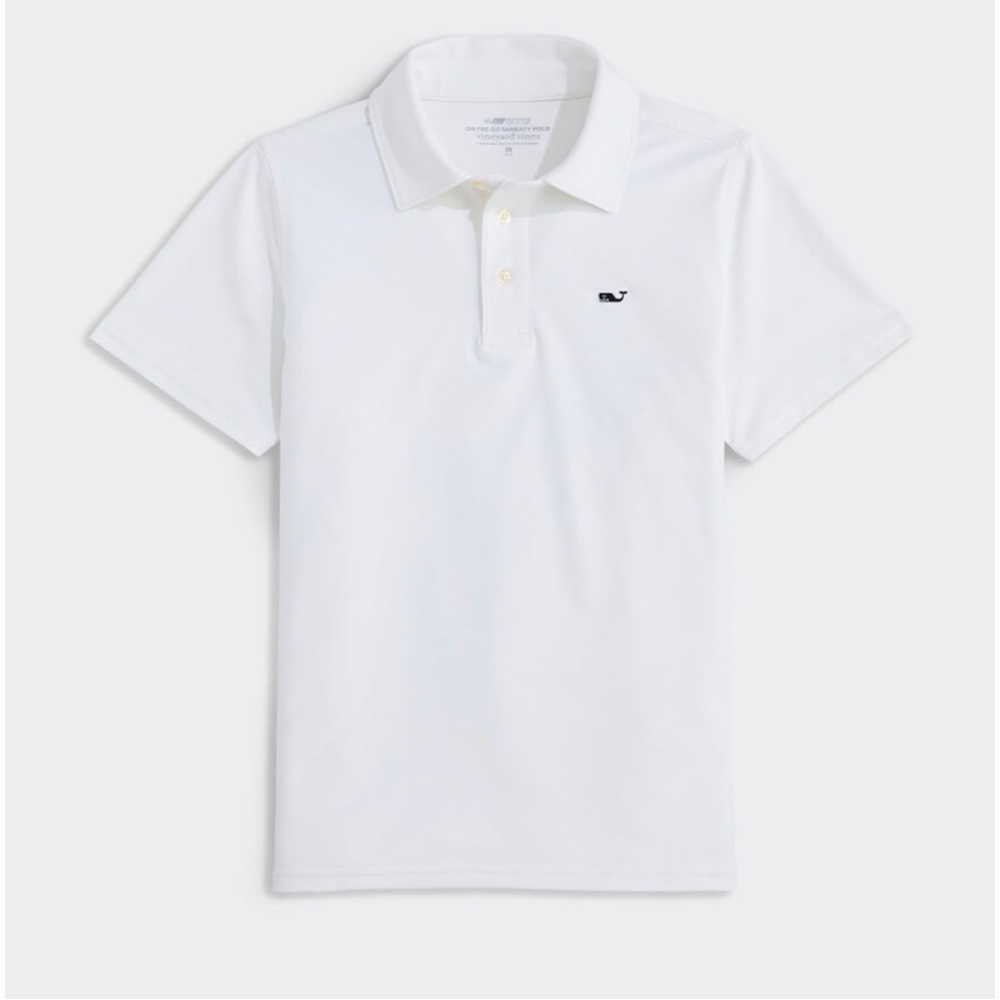 Vineyard Vines Boys White Polo Shirt Size XL